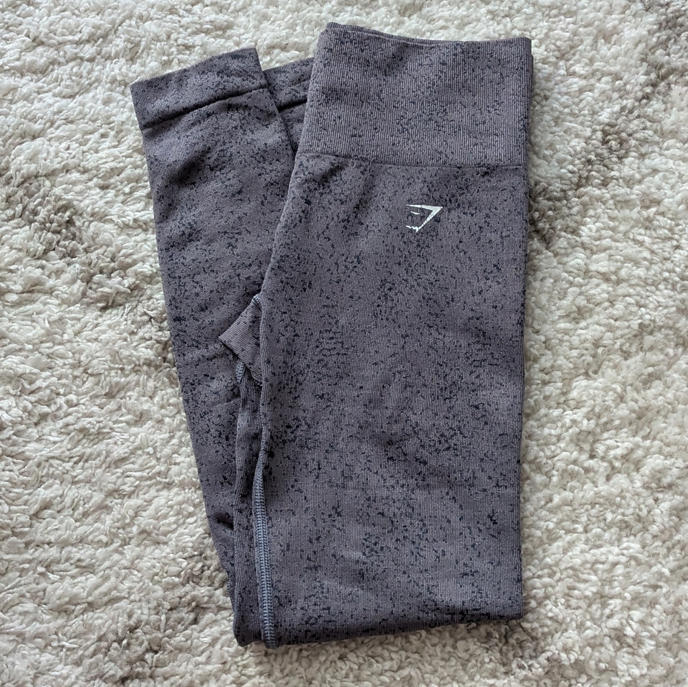 Gymshark Adapt Fleck Seamless Leggings - Evening Blue - Small
